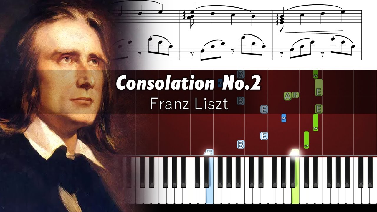 Liszt - Consolation No. 2 - Piano Tutorial with Sheet Music