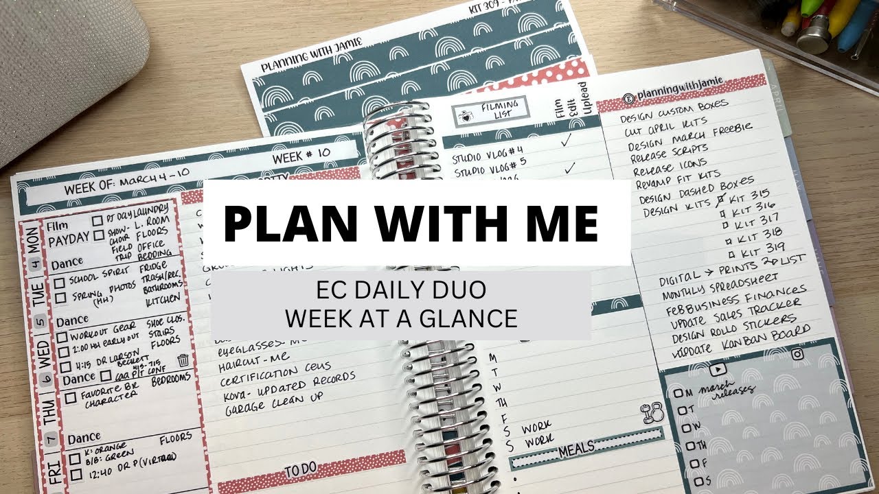 PLAN WITH ME | DAILY DUO | ERIN CONDREN | DAILY DUO PLAN WITH ME | WEEK ...