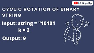 cyclic rotation of binary string  | String rotation | Cyclic rotation of string | Concepts