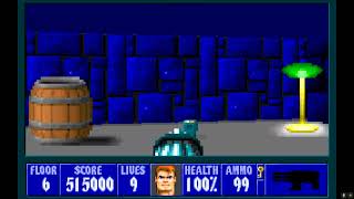 wolfenstein 3d #100+# walkthrough #E4F6#