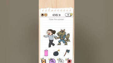 Brain Test 2🔥 : WALKTHROUGH LEVEL  13  Monster Hunter Joe #shorts @ghostgamers2001