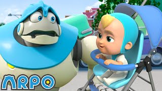 Buggy Causes Chaos!! Arpo To The Rescue!! | ARPO | Educational Kids Videos | Moonbug Kids