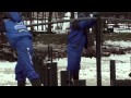 Строительство пирса зимой на винтовых сваях «Фундэкс»