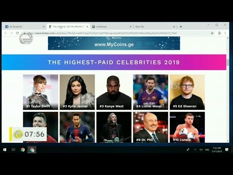 მაღალანაზღაურებადი ცნობილი ადამიანები ფორბსის მონაცემების მიხედვით