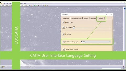 CATIA V5 User Interface Language Setting