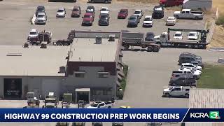 Equipment and crews are moving into place for this weekend’s Highway 99 construction project ht...