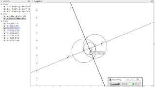 Construct a perpendicular to a line through a point on the line