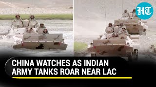 Indian Army Rolls Out Tanks, Crosses Indus River Near Border With China In Ladakh | Watch