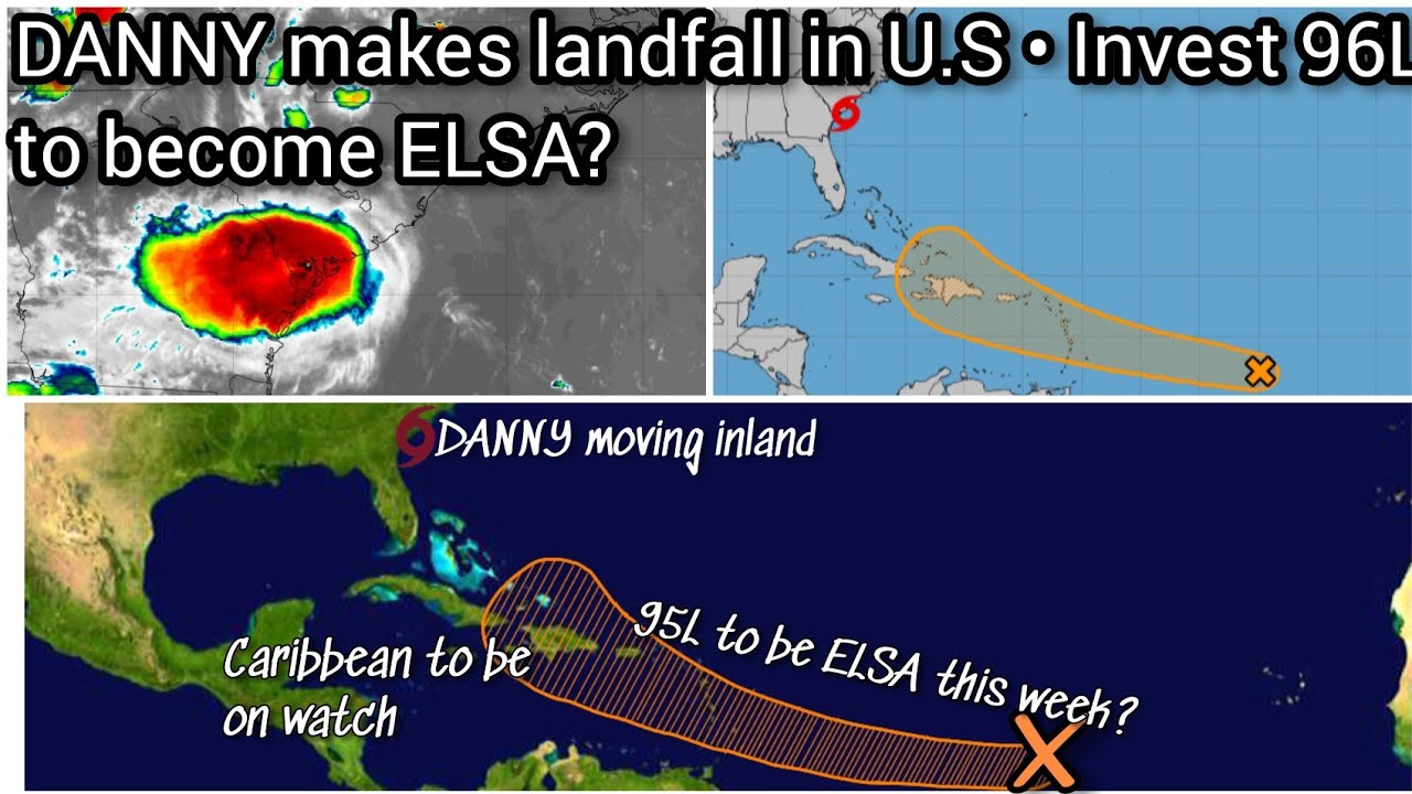 Tropical Storm Danny strengthens as it nears South Carolina