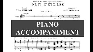 Nuit d'étoiles (Claude Debussy) - Db Major Piano Accompaniment - Karaoke