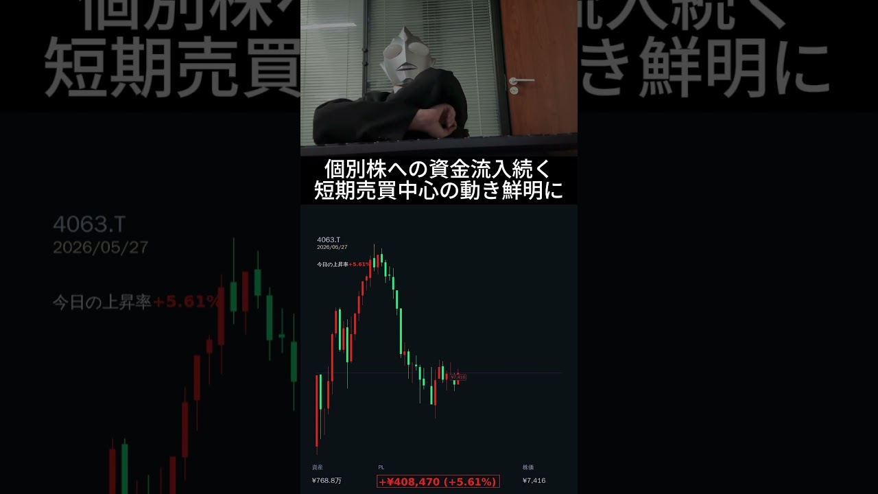素材関連として4063に再注目、テーマ相場入りなるか#株式投資 #4063