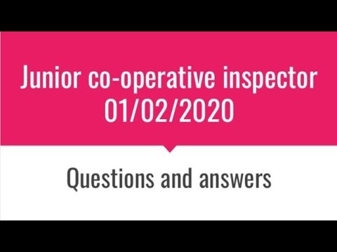 previous question and answer of junior co-operative inspector. 01/02/2020