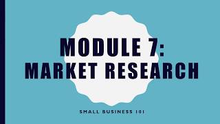 Starting Your Business 101: Market Research