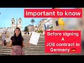 Important information when you sign a job contract in Germany| Job in Germany | Indians in Germany |