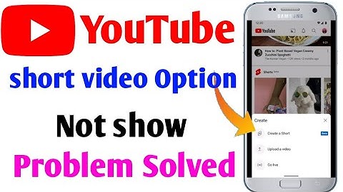YouTube short video option not show | how to enable create a short option 2022