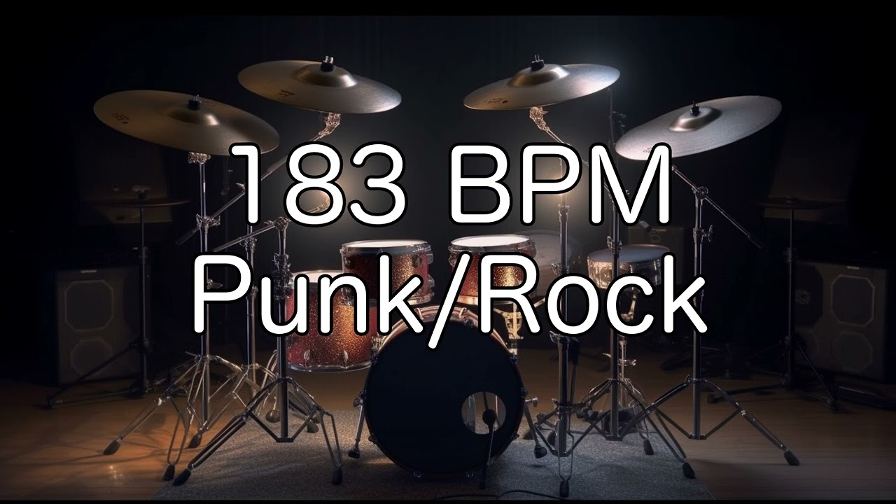 Punk/Rock Groove: 183 BPM Drum Beat for Musicians