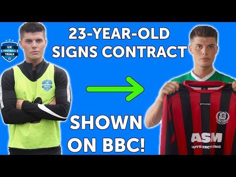 Chris Baxter Signs Semi-Pro | BTS with the BBC | UK Football Trials Scouted Player