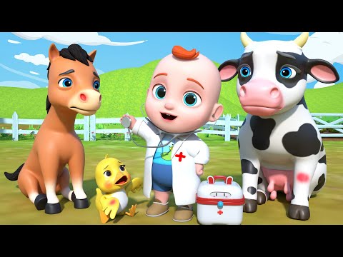 Los Animales de Granja Se Lastimaron | Canciones Infantiles | Bebe Leo en Español