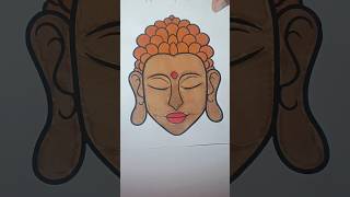Peaceful Buddha Drawing 🧘‍♂️✨#buddhadrawing#peacefulart#meditationart#spiritualart#drawing#buddhaart