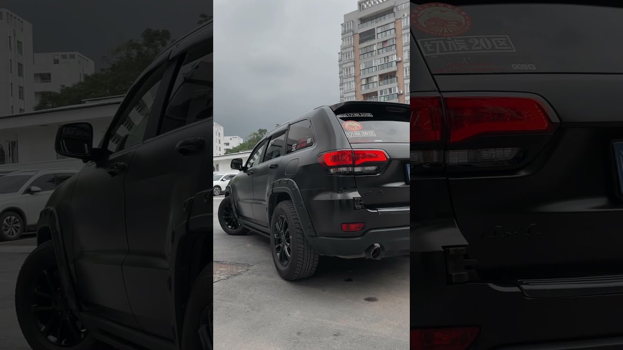 Jeep Grand Cherokee black trim kit, bumper bull bar and wheel spacers