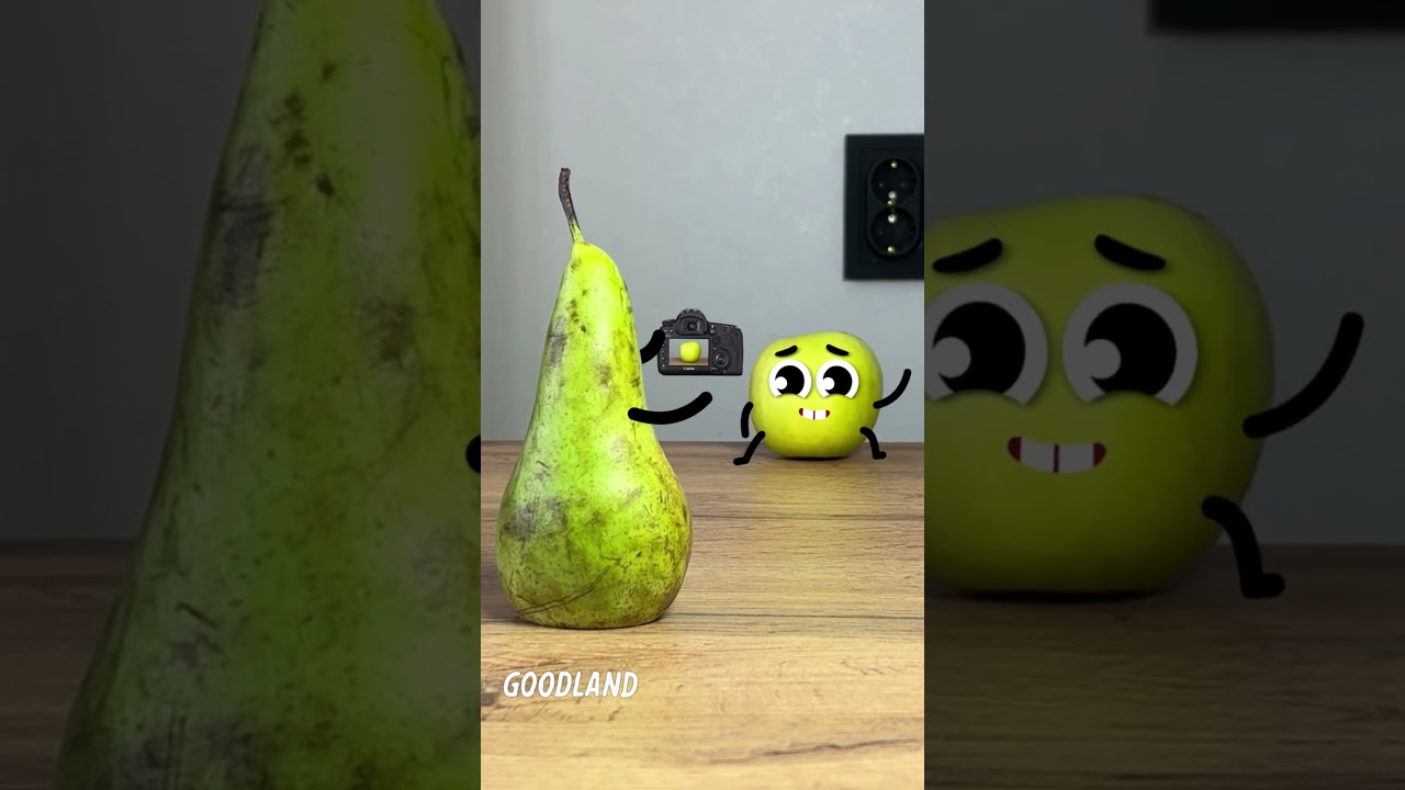 Goodland | Pear photographer 😂 #cartoon #doodles #animation