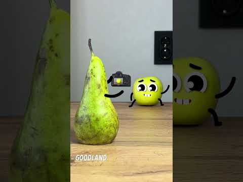 Goodland | Pear photographer 😂 #cartoon #doodles #animation