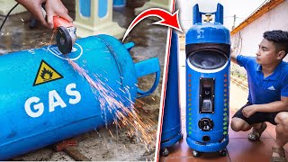 DIY Giant Speaker Box from Gas Cylinder Bottle by X-Creation 585,315 views 3 years ago 11 minutes, 25 seconds