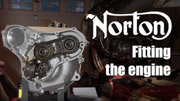 1972 Norton Commando Combat Rebuild (13) - Fitting bottom half into the frame