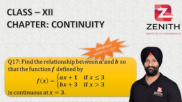 Find the relationship between a and b so that the function f defined byf(x)={■(ax+1&if x≤3@bx+3&....