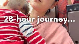 A Long Exhausting 28-Hour Journey | Flying with Kids to Japan 🇯🇵 | Visiting my family