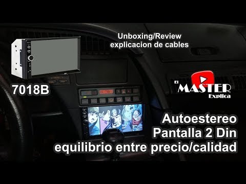 Pantalla China de 2 din 7018b, economica y muy buena unboxing/review