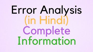 Error Analysis (Hindi)