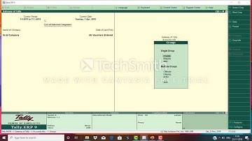 Tally ERP 9 Creation of Single Group and Ledger தமிழில்