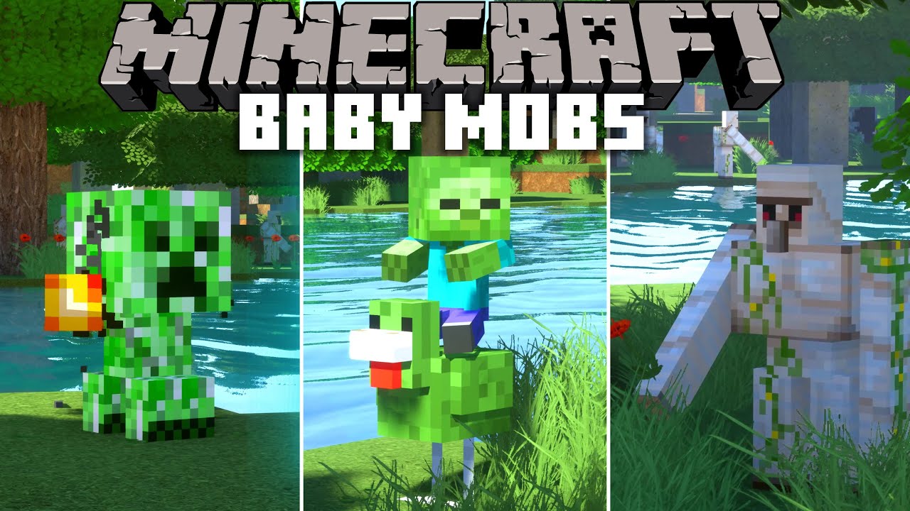 🔥 Minecraft BABY MOBS MOD: Unlock ALL Spawn Eggs & SECRET Baby Mobs You ...