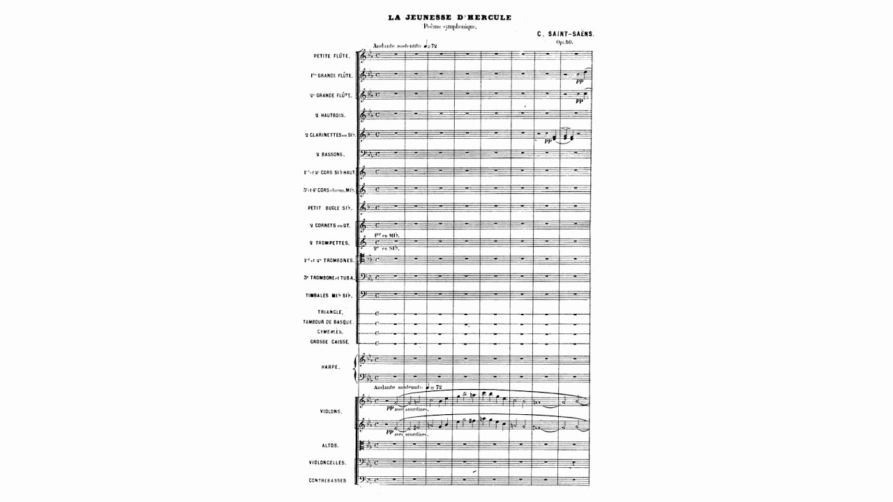 SaintSaëns La jeunesse d'Hercule, Op. 50 (with Score) YouTube