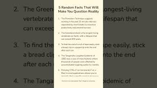 5 Random Facts That Will Make You Question Reality  The Pomodoro Techn...