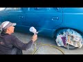 Italiano nos muestra su técnica para pintar autos