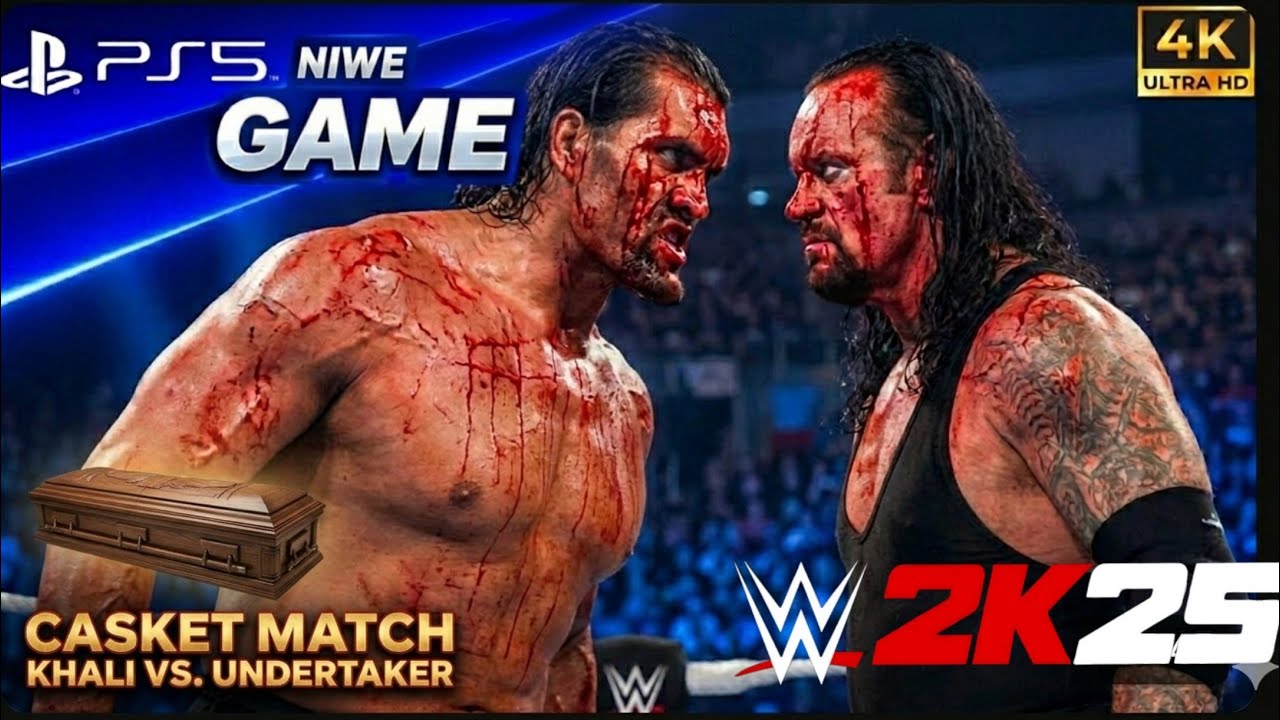 The Undertaker vs The Great Khali – Brutal Casket Match | WWE 2K25 PS5#wwe2k25 #wwe #ps5