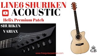 line6 shuriken variax acoustic test cgcgcd tuning on helix pedalboard