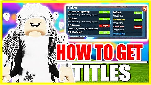 ALL TITLES AND HOW TO OBTAIN THEM | Elemental Dungeons | Update 1