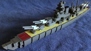 Lego Bismarck Moc WW2 Battleship Speedbuild (World War Two Navy Ship Build Tutorial Video)