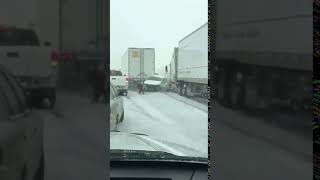 Lucky Car Accident Escape  Toronto Winter