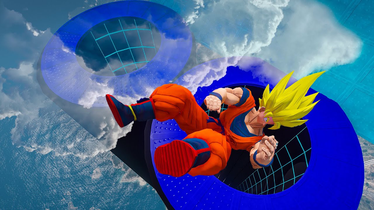 GTA 5 - Epic Ragdolls | Dragon Ball Trampoline | Jumps and Fails - YouTube