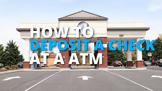 How to deposit a check at a ATM.