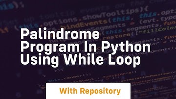 palindrome program in python using while loop