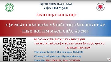 [2024] CẬP NHẬT CHẨN ĐOÁN VÀ ĐIỀU TRỊ TĂNG HUYẾT ÁP THEO HỘI TIM MẠCH CHÂU ÂU 2024