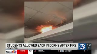 CCSU students allowed back in dorm after fire