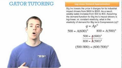 Log Linear Demand Approximation 1