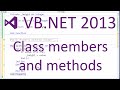 VB.NET 2013: Classes - Methods, Members and Constructors