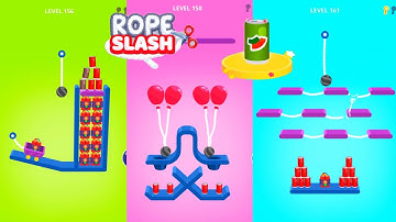 Rope Slash Level 154 To 168 Unlocked Walkthrough IOS Gameplay Part - 10